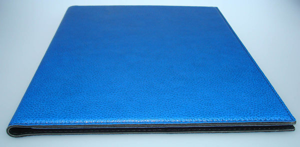 Blaue Schreibmappe aus Kunstleder